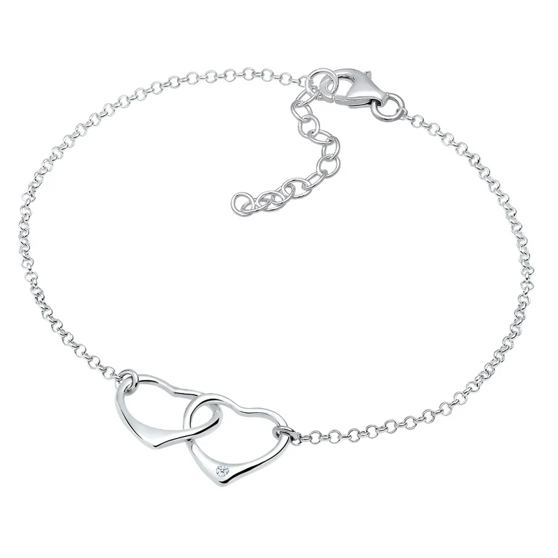 Armband Herz | Diamant ( Weiß, 0,015 ct )