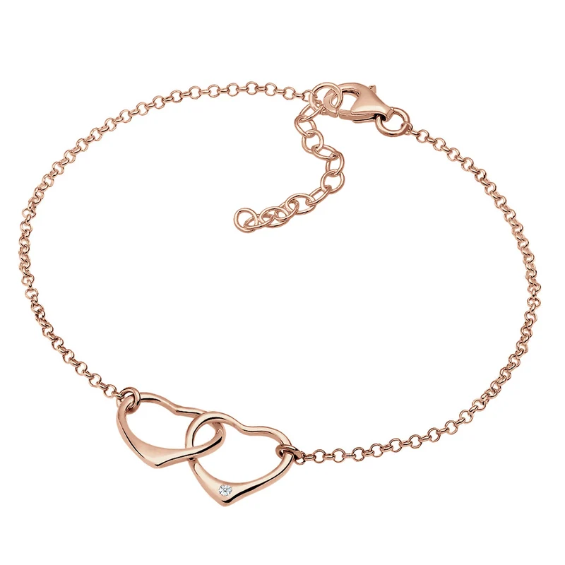 Armband Herz | Diamant ( Weiß, 0,015 ct )