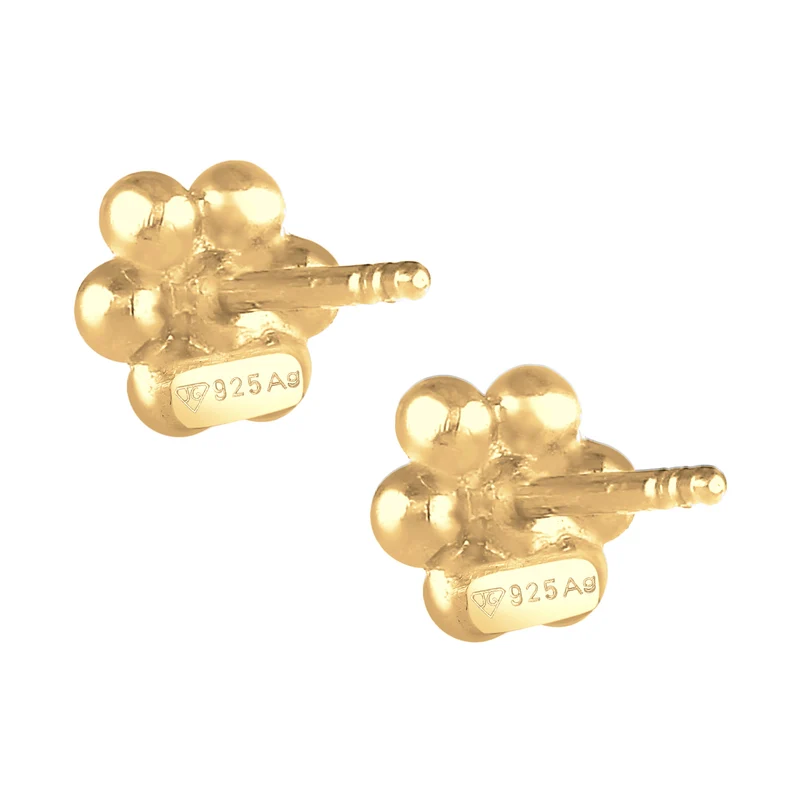 Ohrring Blume | Perle, Kristall ( Rosa )