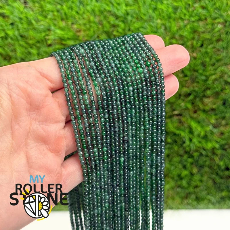 Runde Jadeitperlen aus Guatemala – 2,3 mm