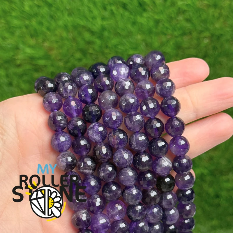 3A facettierte Amethystperle (4 MM-6 MM-8 MM-10 MM)