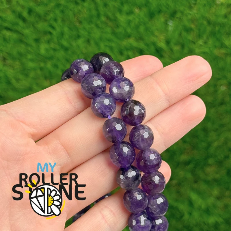 3A facettierte Amethystperle (4 MM-6 MM-8 MM-10 MM)