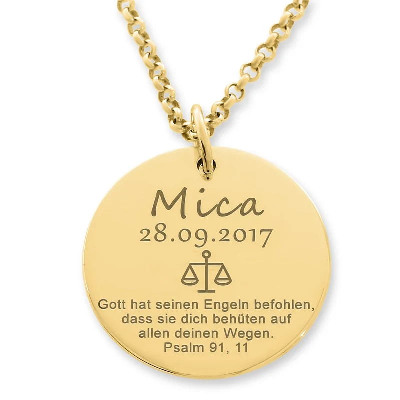 TAUFKETTE VERGOLDET, KETTE MIT NAMEN, KINDERKETTE