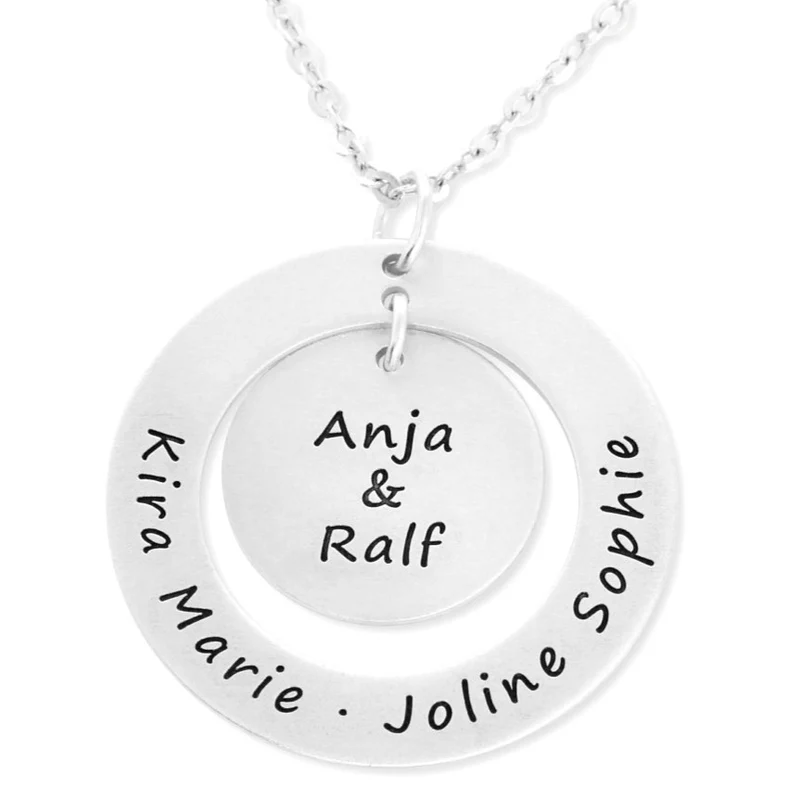 KETTE MIT NAMEN, FAMILIENKETTE AUS 925 STERLING SILBER