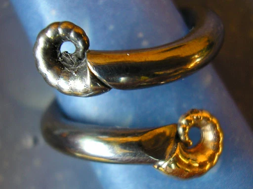 Posthornschnecken Gold und Silber Ring