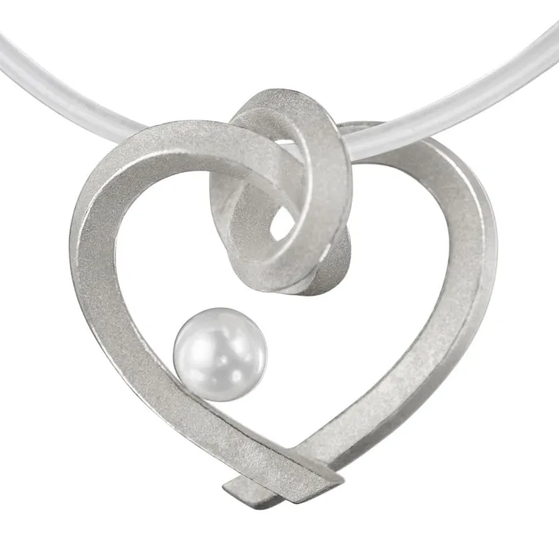 925er Silber Anhänger Knotenschmuck Gebundenes Herz ANH-P2