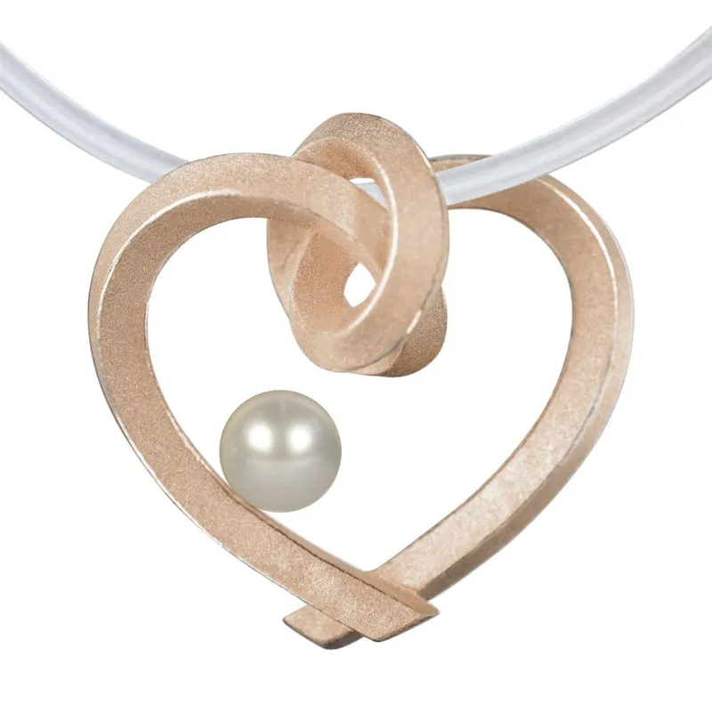 925er Silber Anhänger Knotenschmuck Gebundenes Herz ANH-P2