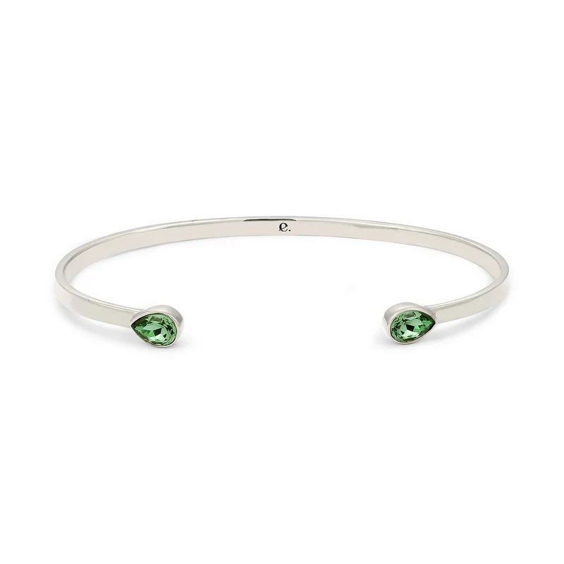 Armreif Tropfen | Mit Kristallen von Swarovski® (Hellgrün)