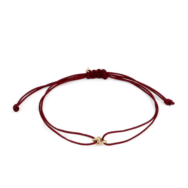 Armband Herz | Nylon (Burgunder)