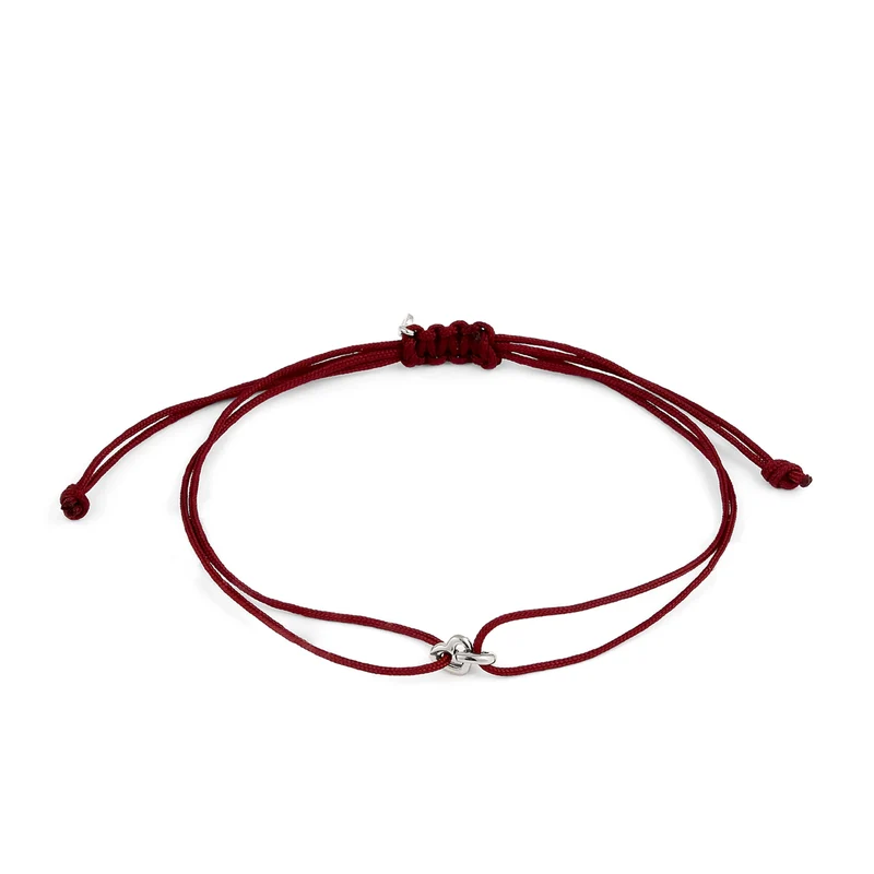 Armband Herz | Nylon (Burgunder)