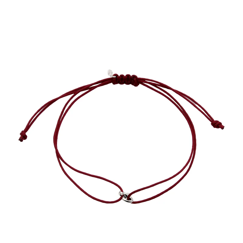 Armband Herz | Nylon (Burgunder)