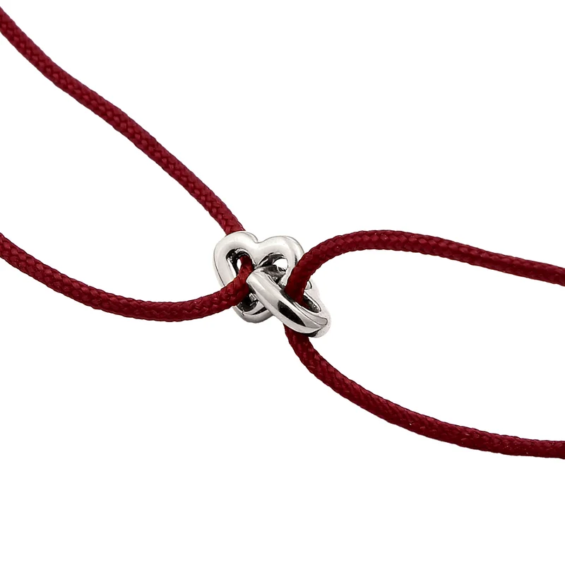 Armband Herz | Nylon (Burgunder)