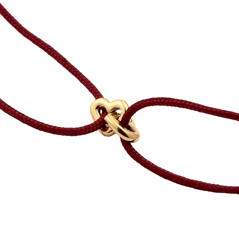 Armband Herz | Nylon (Burgunder)