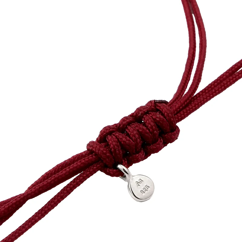 Armband Herz | Nylon (Burgunder)