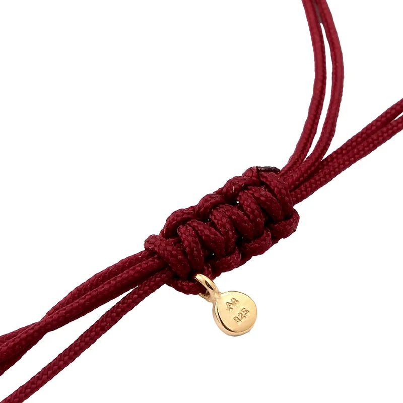 Armband Herz | Nylon (Burgunder)