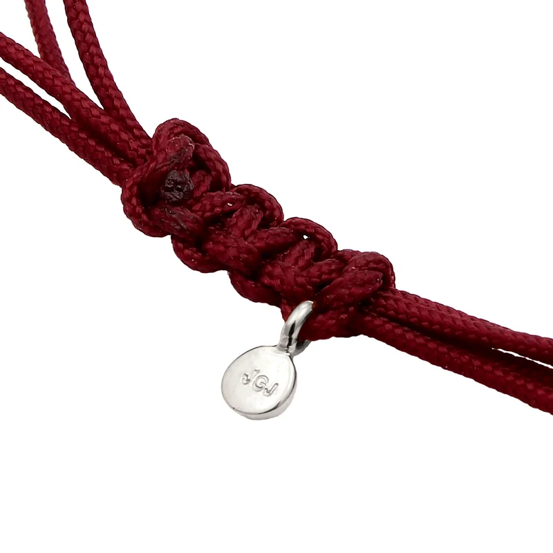 Armband Herz | Nylon (Burgunder)