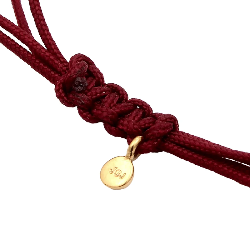 Armband Herz | Nylon (Burgunder)