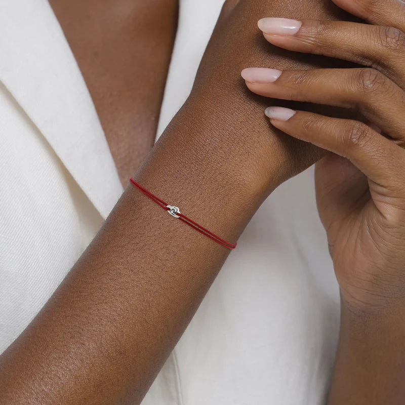 Armband Herz | Nylon (Burgunder)