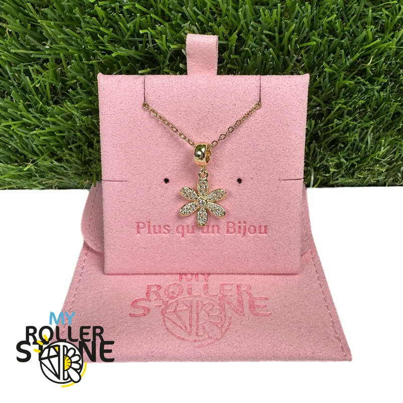 Messing-Blumenanhänger-Set mit mikropavé-gefassten Zirkonia (3 Farben)