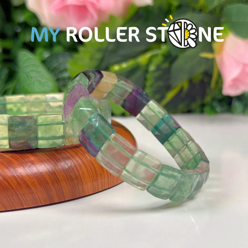 Regenbogen-Fluorit-Armband