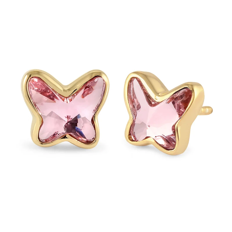Ohrstecker Schmetterling | Mit Kristallen von Swarovski® (Weiß)
