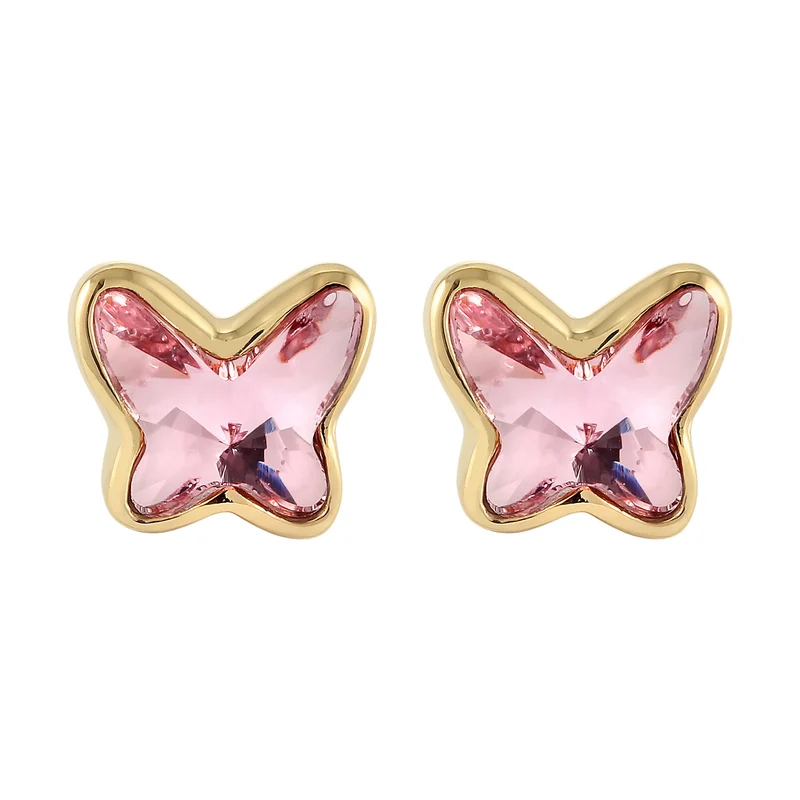 Ohrstecker Schmetterling | Mit Kristallen von Swarovski® (Weiß)