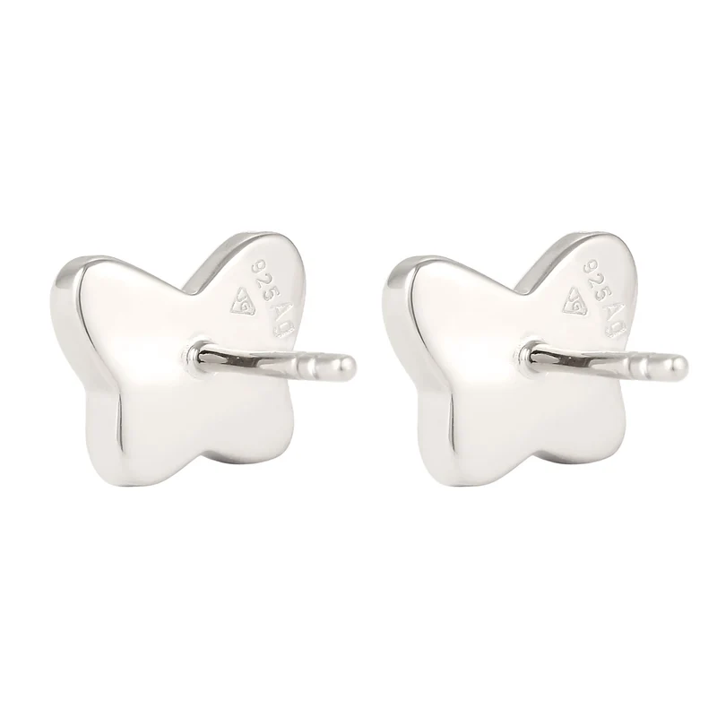Ohrstecker Schmetterling | Mit Kristallen von Swarovski® (Weiß)