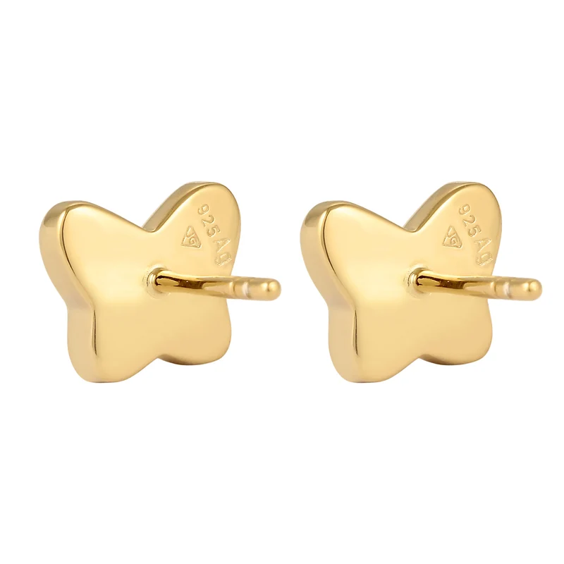 Ohrstecker Schmetterling | Mit Kristallen von Swarovski® (Weiß)