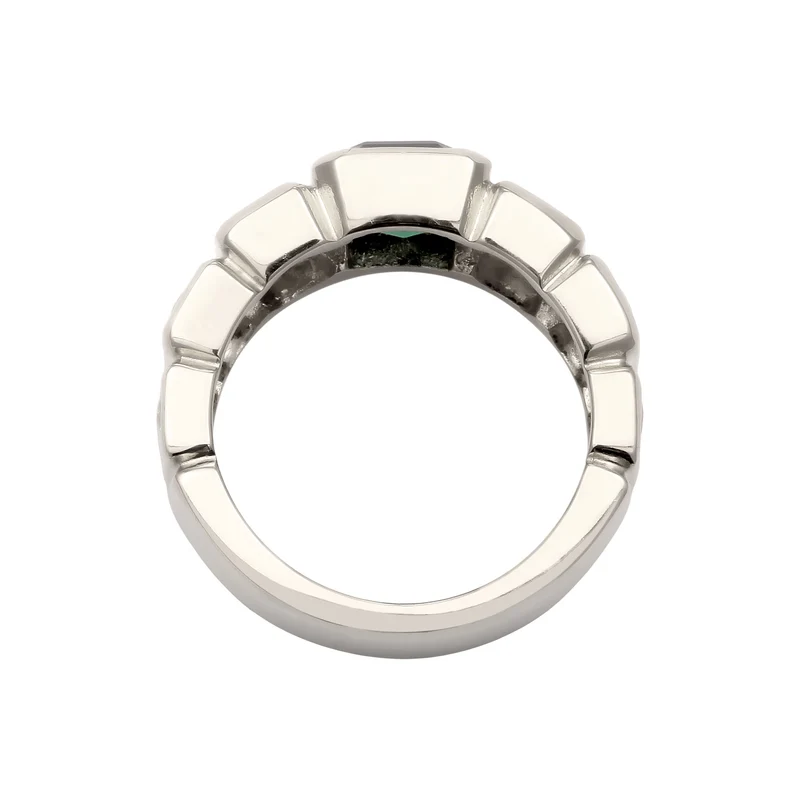 Bandring | Quarz (Grün) & Zirkonia (Weiß)