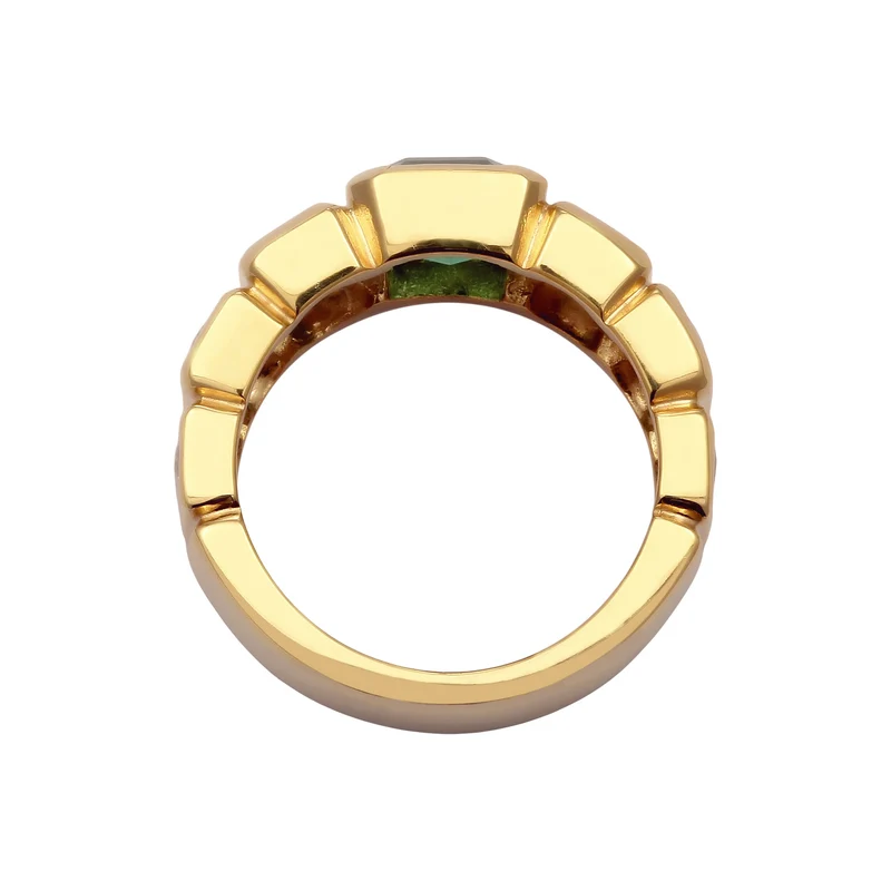 Bandring | Quarz (Grün) & Zirkonia (Weiß)