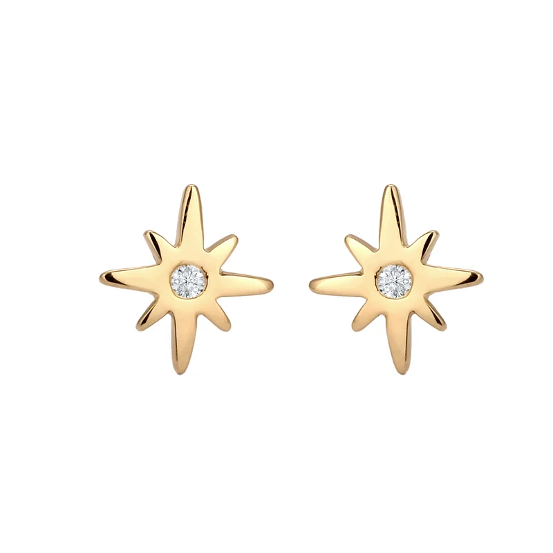 Ohrstecker Stern | Lab Grown Diamant (Weiß, 0.015 ct)