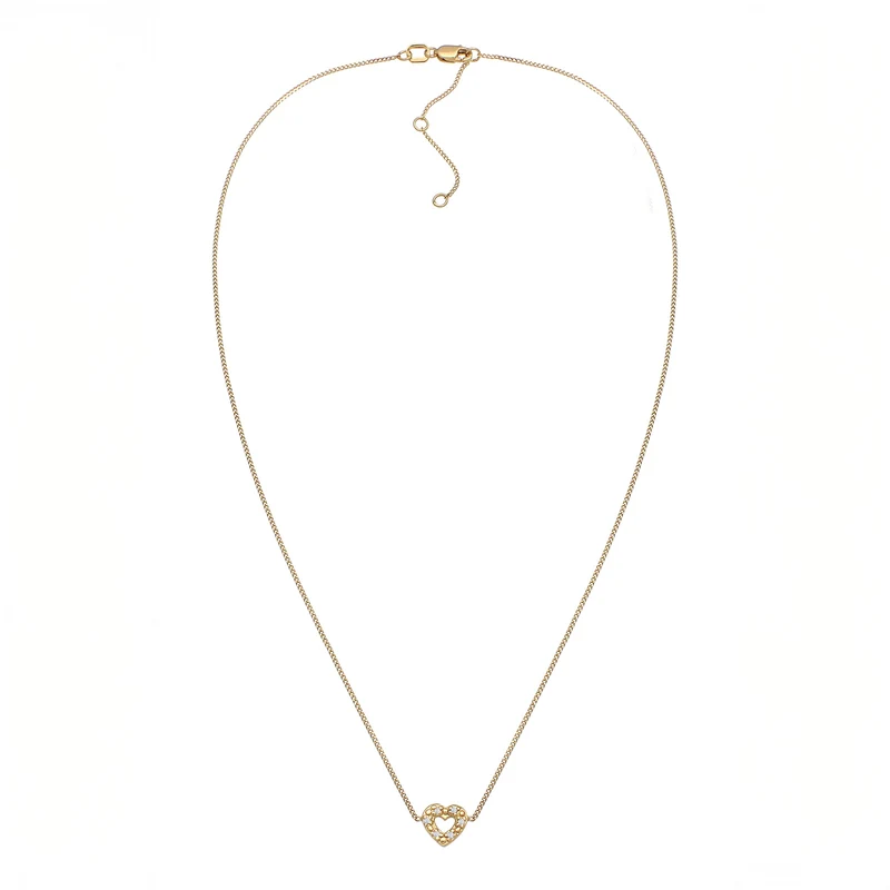 Halskette Herz | Diamant (Weiß, 0.005 ct)