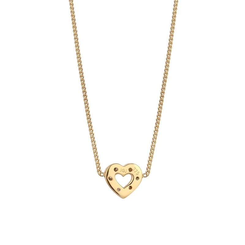 Halskette Herz | Diamant (Weiß, 0.005 ct)