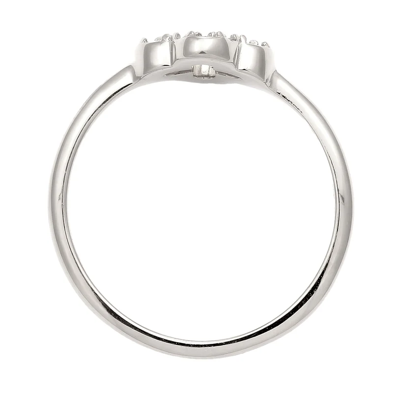 Ring Kleeblatt | Mit Kristallen von Swarovski® (Weiß)