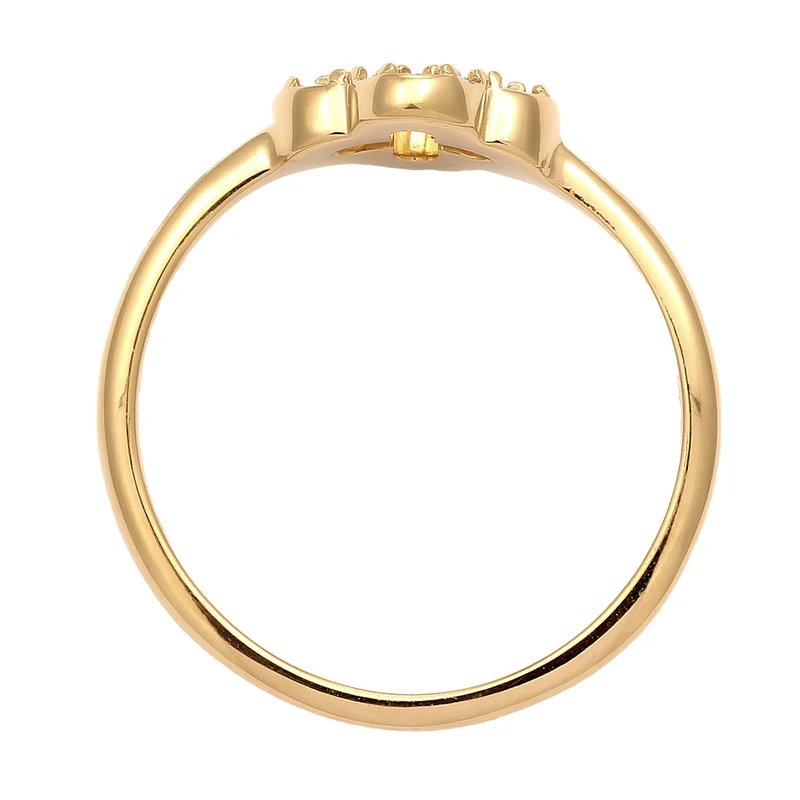 Ring Kleeblatt | Mit Kristallen von Swarovski® (Weiß)