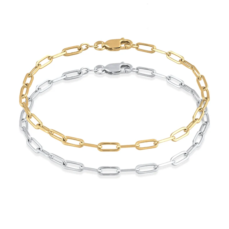 Glieder-Armband Set Bicolor