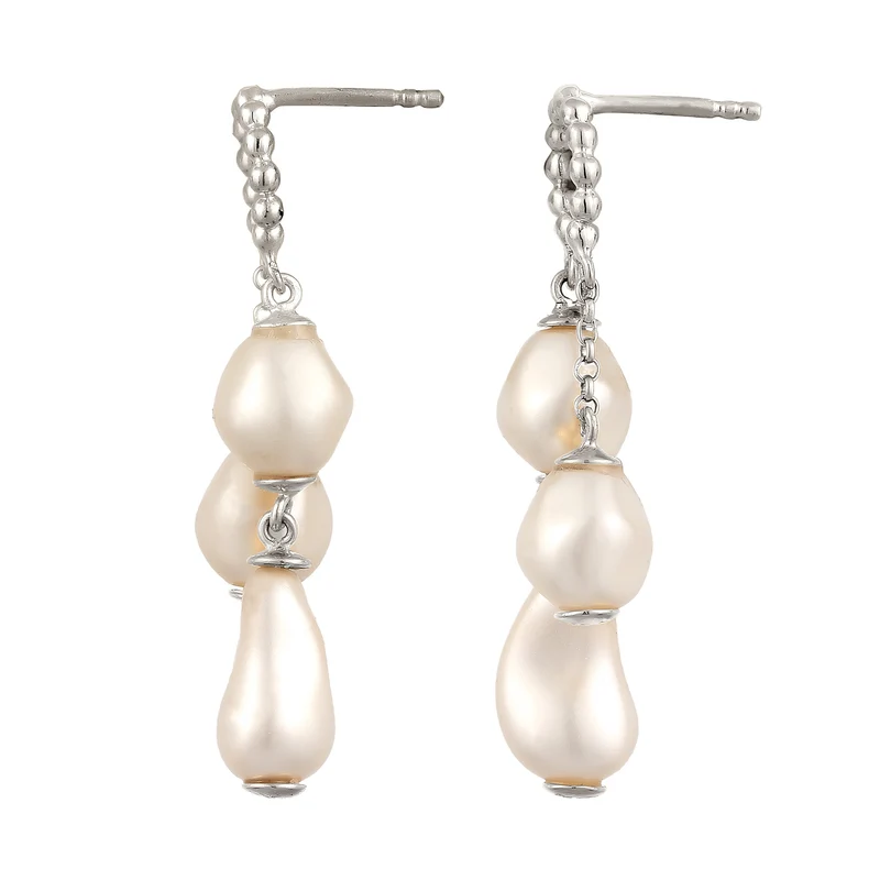 Ohrstecker Kugeln | Mit Perlen von Swarovski® (Weiß)