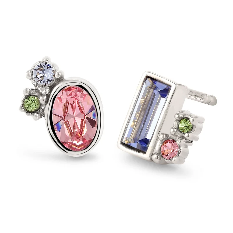 Ohrstecker | Mit Kristallen von Swarovski® (Rosa & Blau & Grün)
