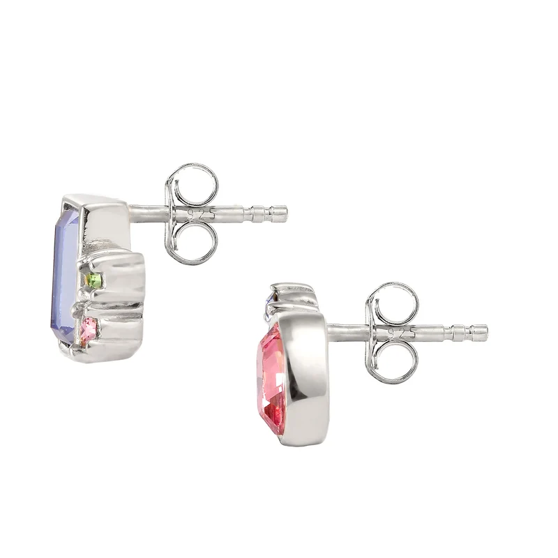 Ohrstecker | Mit Kristallen von Swarovski® (Rosa & Blau & Grün)