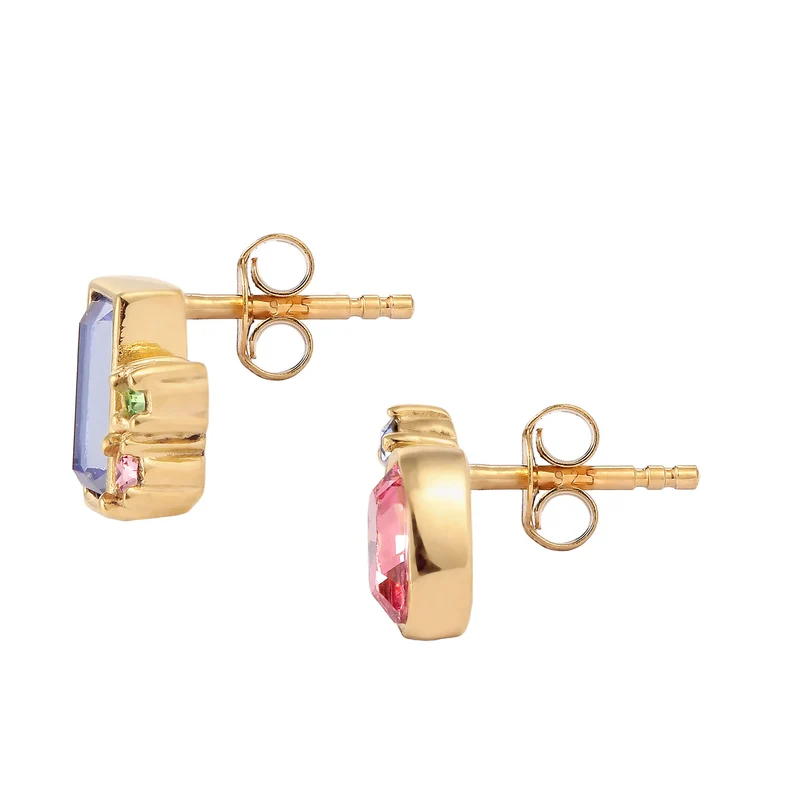 Ohrstecker | Mit Kristallen von Swarovski® (Rosa & Blau & Grün)