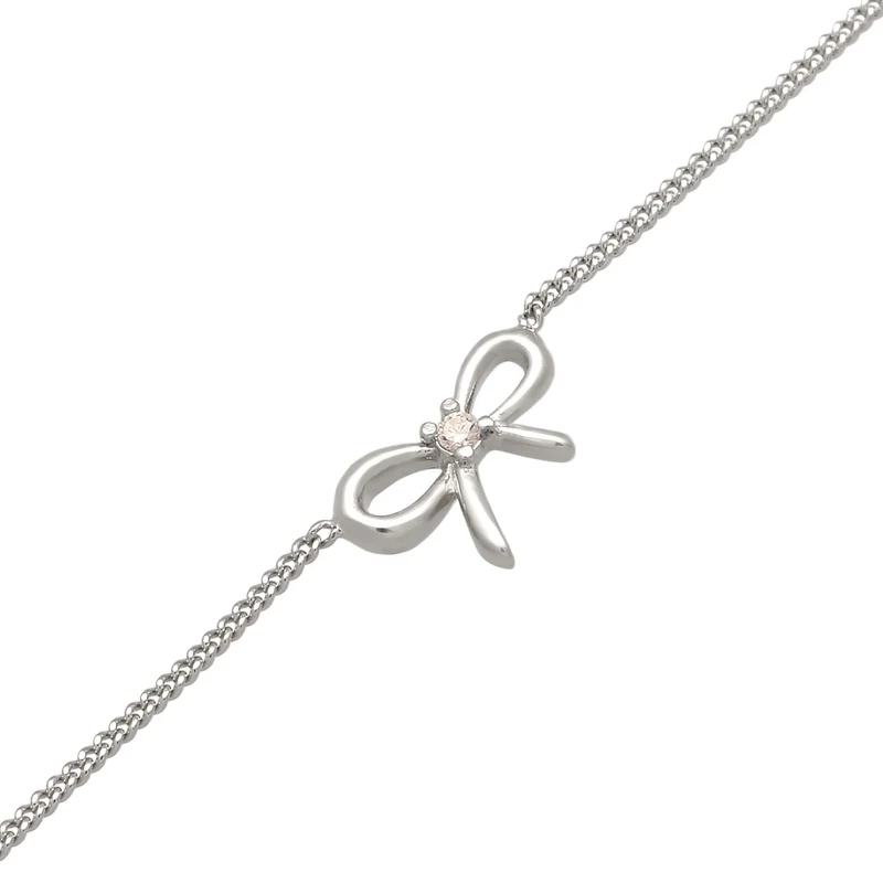 Choker Schleife | Zirkonia (Weiß)