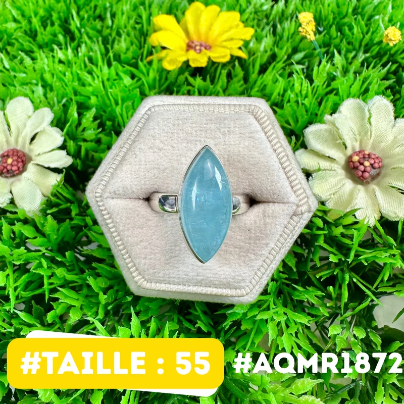 Aquamarinring aus 925er Sterlingsilber #AQMR1872