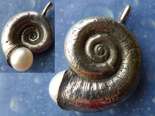 Perlen Schmuck Anhänger Landschnecke L