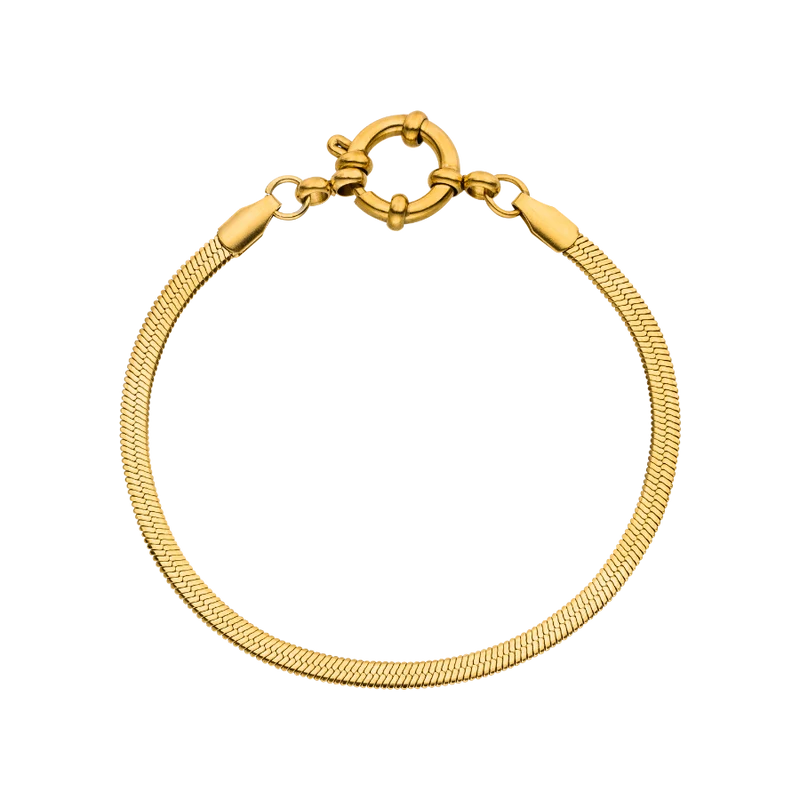 Sleek Charm Armband 18K Vergoldet