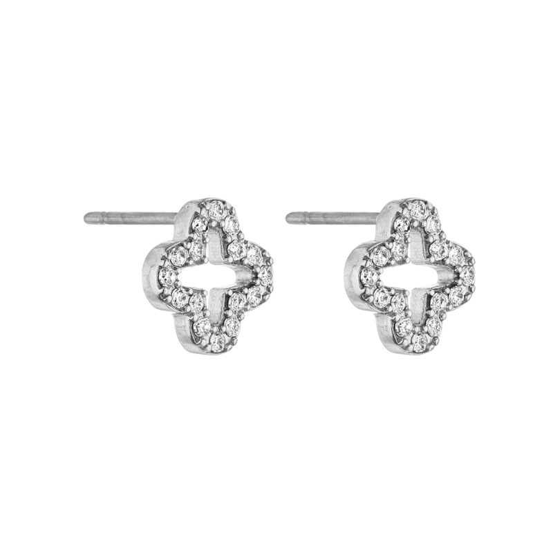 Pave Lucky Aura Ohrstecker 14K Vergoldet