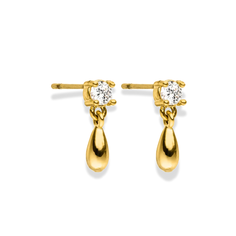 Lucky Teardrop Ohrstecker 14K Vergoldet