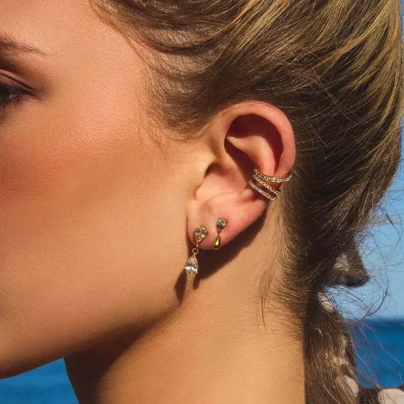 Lucky Teardrop Ohrstecker 14K Vergoldet