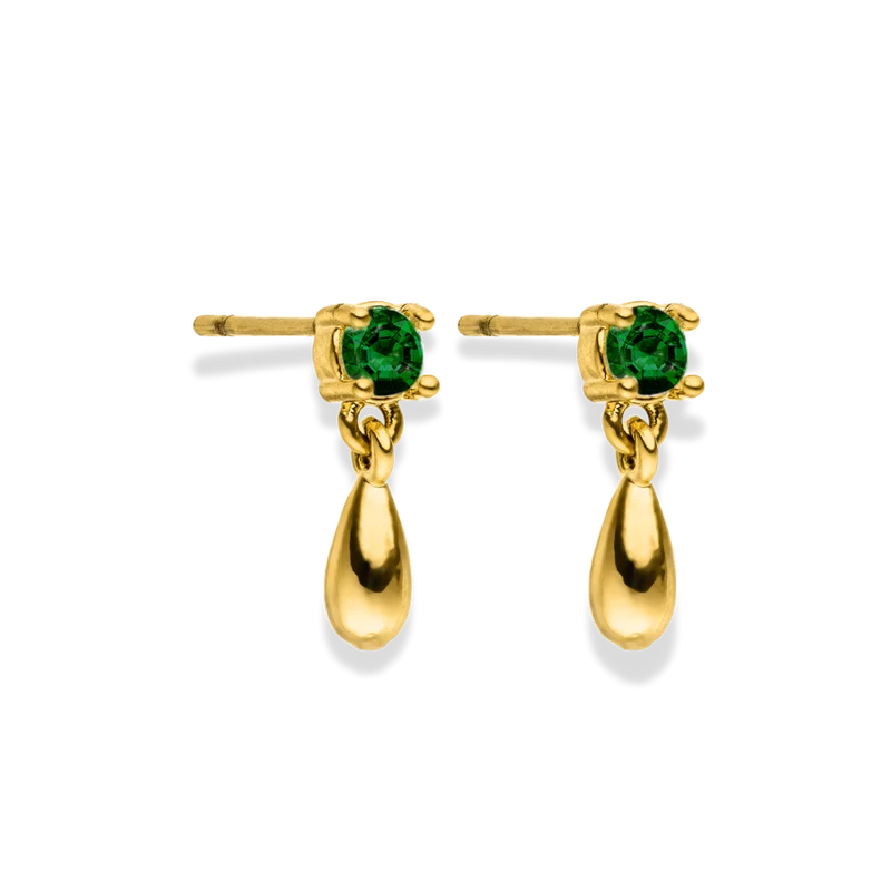 Lucky Teardrop Ohrstecker 14K Vergoldet
