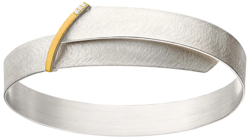 925er Silber Armreif feingoldbelegt MANU AR112BR