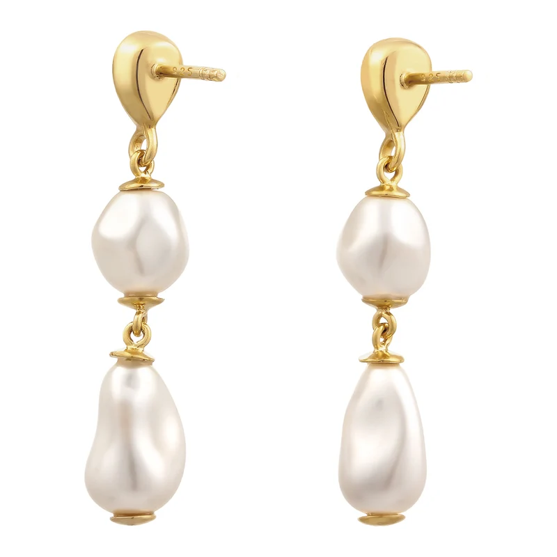Ohrstecker Tropfen | Mit Kristallen von Swarovski® (Hellgrün) & Synthetische Perle